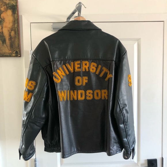 University of Windsor Drama class of 1993 leather varsity jacket - Picture 5 of 7